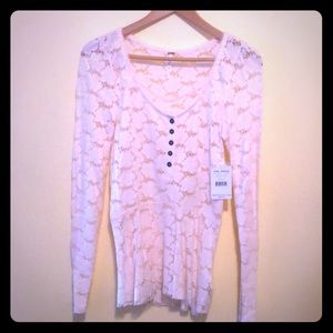 Free People Pretty Lace Top